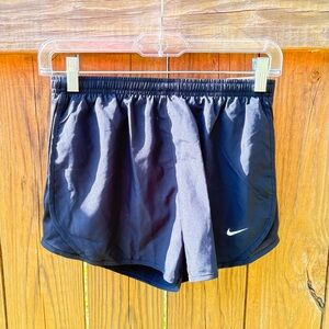 Nike Girls Black Athletic Shorts Lightweight Elastic Waist